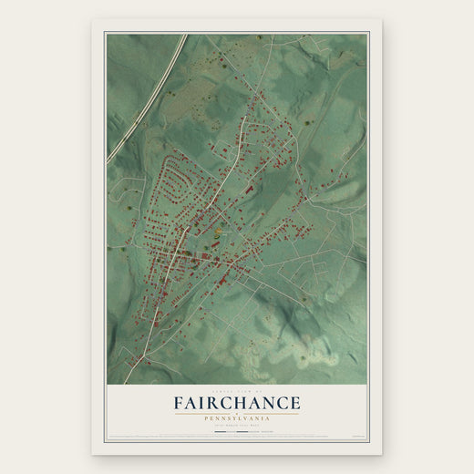 Fairchance, Pennsylvania map print, the full design