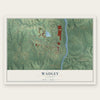 Wadley, Alabama map print, the full design
