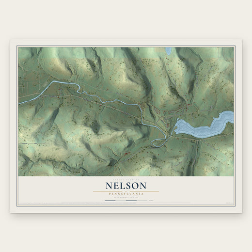Nelson, Pennsylvania map print, the full design
