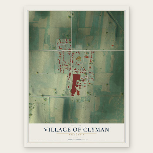 Clyman, Wisconsin map print, the full design