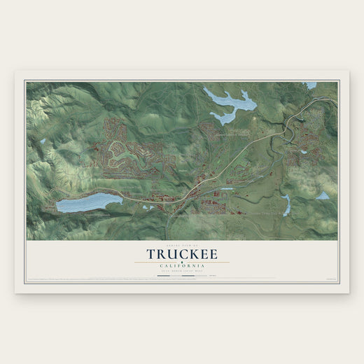 Truckee, California map print, the full design