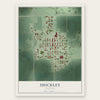 Shickley, Nebraska map print, the full design