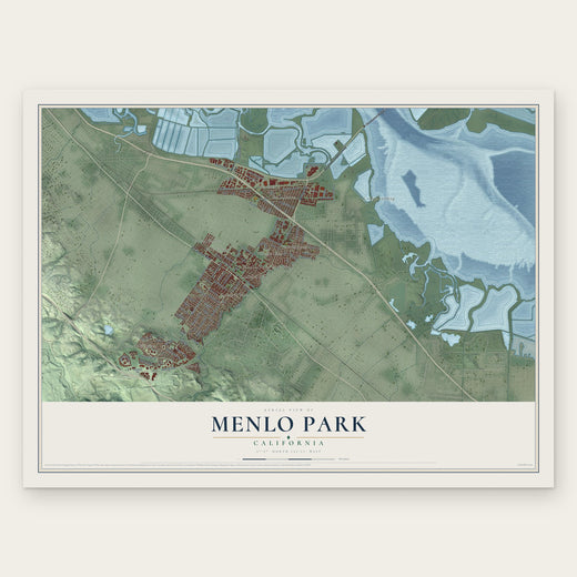 Menlo Park, California map print, the full design