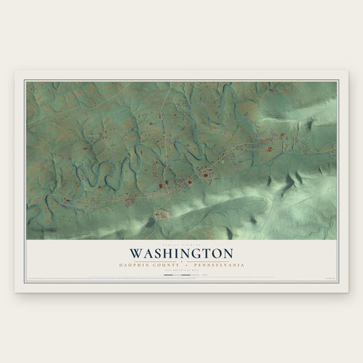 Washington, Dauphin County, Pennsylvania map print, the full design