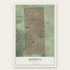 Berwyn, Illinois map print, the full design