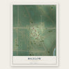 Bigelow, Missouri map print, the full design