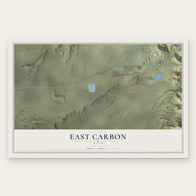 East Carbon, Utah map print, the full design