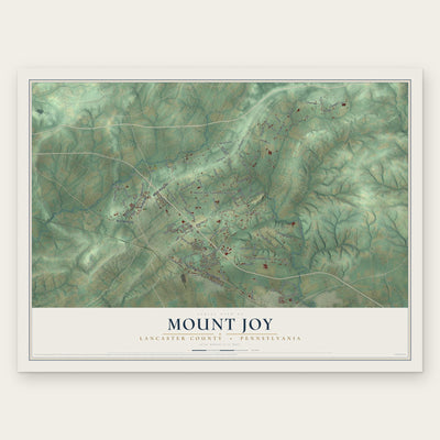 Mount Joy, Lancaster County, Pennsylvania map print, the full design