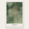 Strawn, Texas map print, the full design