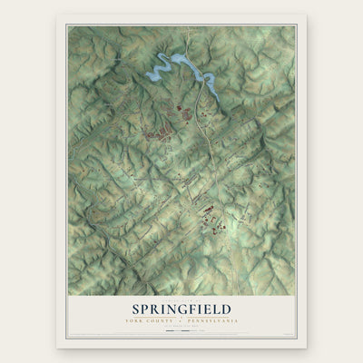 Springfield, York County, Pennsylvania map print, the full design