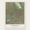 Goldendale, Washington map print, the full design