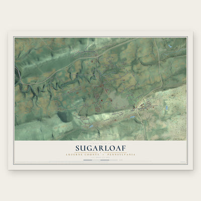 Sugarloaf, Luzerne County, Pennsylvania map print, the full design