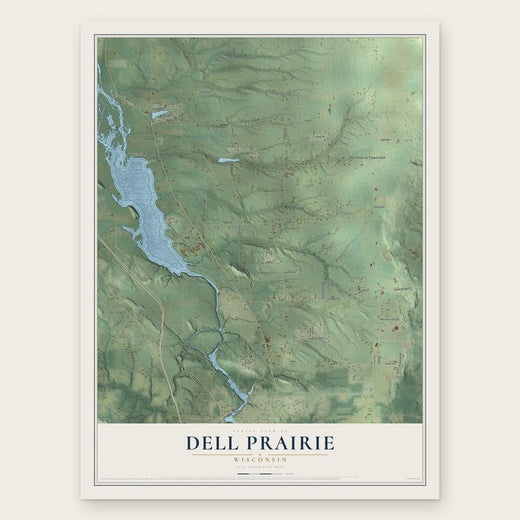 Dell Prairie, Wisconsin map print, the full design