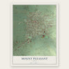 Mount Pleasant, Utah map print, the full design