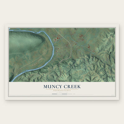 Muncy Creek, Pennsylvania map print, the full design