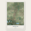 Penitas, Texas map print, the full design