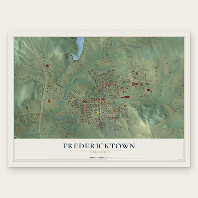 Fredericktown, Missouri map print, the full design