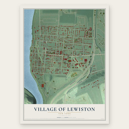 Village of Lewiston, New York map print, the full design
