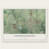Lakewood Heights, Georgia map print, the full design
