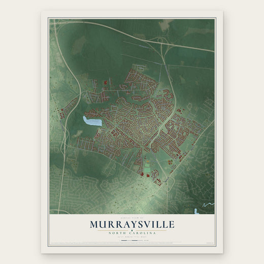 Murraysville, North Carolina map print, the full design