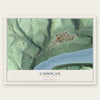 Cadogan, Pennsylvania map print, the full design