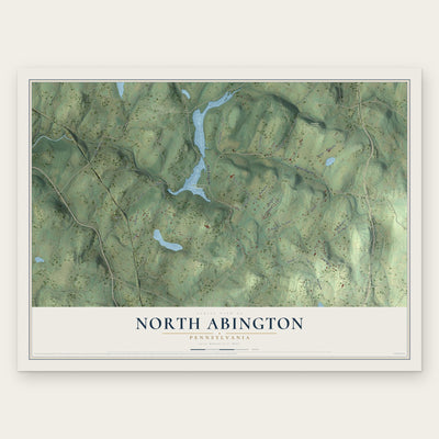 North Abington, Pennsylvania map print, the full design