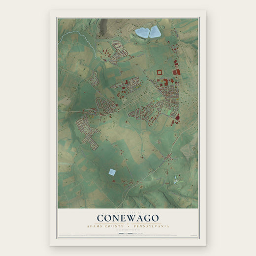 Conewago, Adams County, Pennsylvania map print, the full design