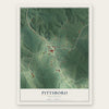 Pittsboro, Mississippi map print, the full design