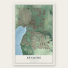 Kenmore, Washington map print, the full design