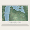 North Shenango, Pennsylvania map print, the full design