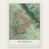 Kensington, California map print, the full design