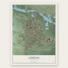 Gering, Nebraska map print, the full design