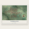 Farmington, Illinois map print, the full design