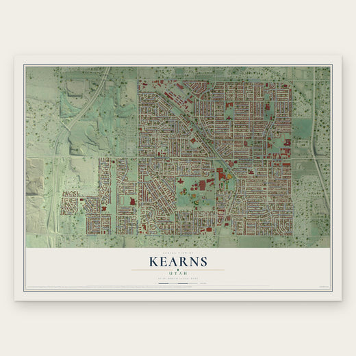 Kearns, Utah map print, the full design