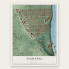 Hiawatha, Minnesota map print, the full design