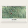 Lawndale, North Carolina map print, the full design