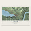 Chelan, Washington map print, the full design
