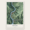 Hinton, West Virginia map print, the full design
