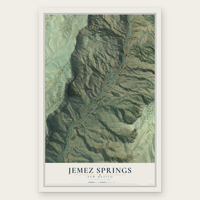 Jemez Springs, New Mexico map print, the full design
