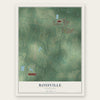 Rossville, Tennessee map print, the full design
