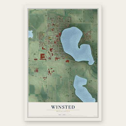 Winsted, Minnesota map print, the full design