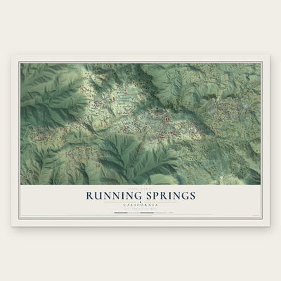 Running Springs, California map print, the full design