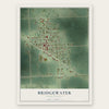 Bridgewater, South Dakota map print, the full design