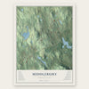 Middlebury, Connecticut map print, the full design