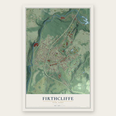 Firthcliffe, New York map print, the full design