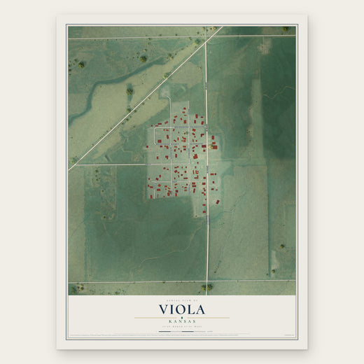Viola, Kansas map print, the full design