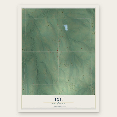 IXL, Oklahoma map print, the full design
