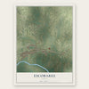 Escobares, Texas map print, the full design