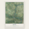 Rock, Rock County, Wisconsin map print, the full design
