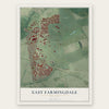 East Farmingdale, New York map print, the full design